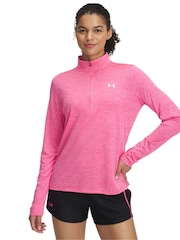 Sudadera con diseño técnico retorcido y cremallera 1/2 de Under Armour - Imagen 1 de 4