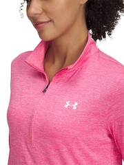 Sudadera con diseño técnico retorcido y cremallera 1/2 de Under Armour - Imagen 4 de 4