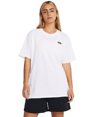 Under Armour White Embroidered Patch T-Shirt - Image 1 of 4