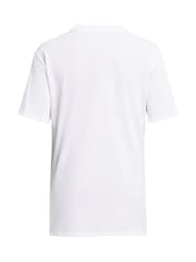 Under Armour White Embroidered Patch T-Shirt - Image 4 of 4