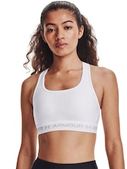 Under Armour White Crossback Mid Support Bra - Image 1 of 4