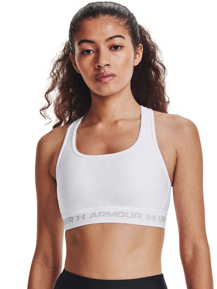 Under Armour White Crossback Mid Support Bra - Image 1 of 4