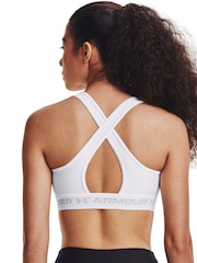 Under Armour White Crossback Mid Support Bra - Image 2 of 4