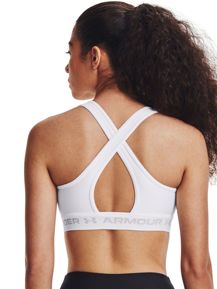 Under Armour White Crossback Mid Support Bra - Image 2 of 4