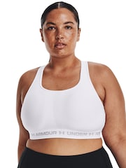 Under Armour White Crossback Mid Support Bra - Image 3 of 4