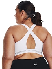 Under Armour White Crossback Mid Support Bra - Image 4 of 4