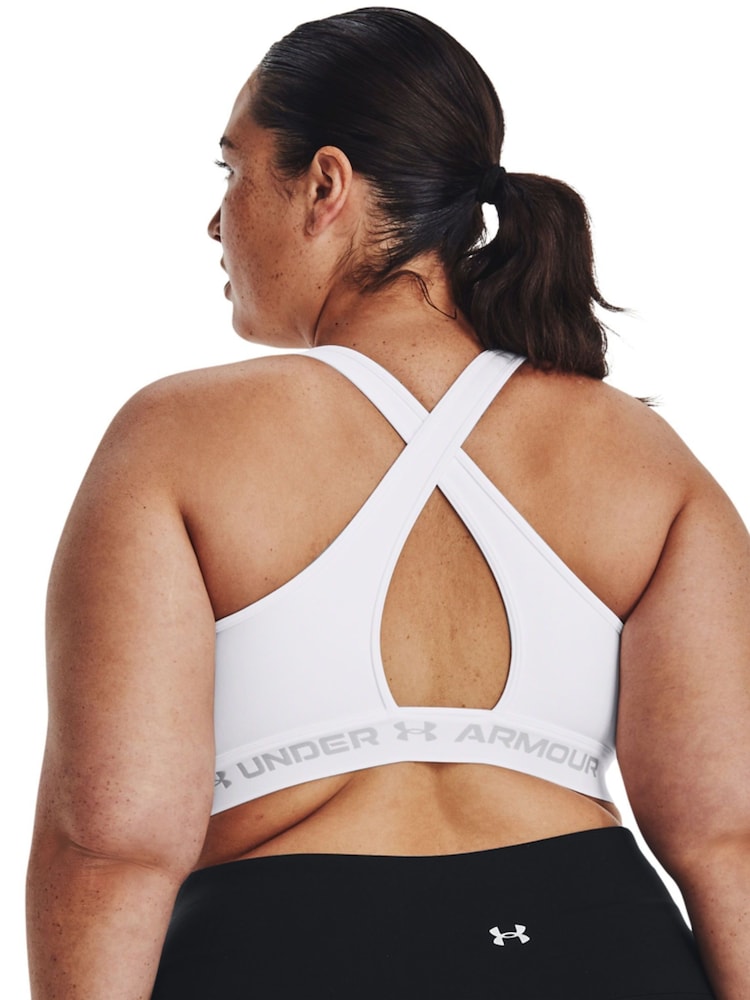 Under Armour White Crossback Mid Support Bra - Image 4 of 4