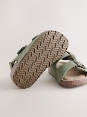 Green Wide Fit (G) Double Buckle Cushioned Footbed Sandals - Image 5 of 5