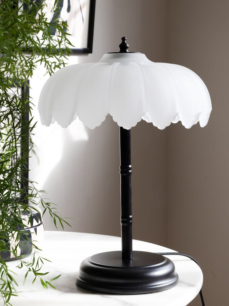 Rockett St George Black/White Palm Desert Island Table Lamp - Image 1 of 4
