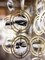 Rockett St George Brass Layered Shell Effect Chandelier - Image 4 of 5