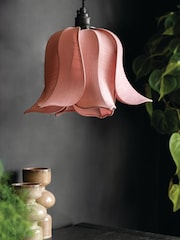 Rockett St George Pink Easy Fit Petal Lamp Shade Ceiling Light - Image 1 of 4