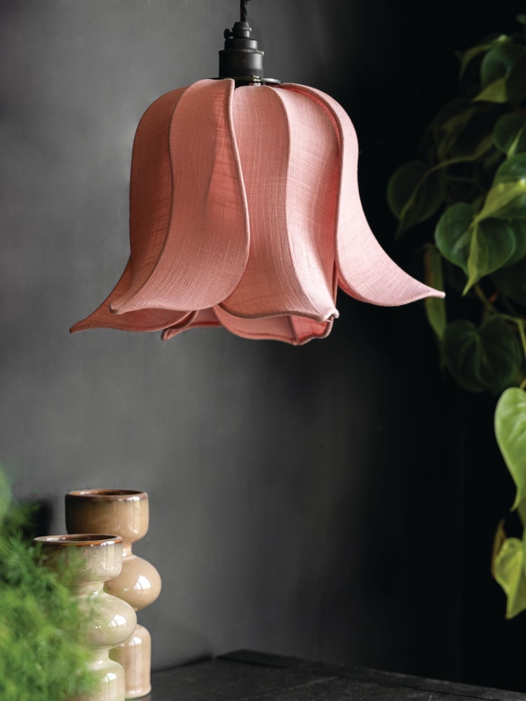 Rockett St George Pink Easy Fit Petal Lamp Shade Ceiling Light - Image 1 of 4