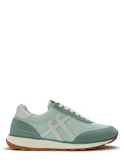 FitFlop Green Pantone Retro-Q FF Suede Trainers - Image 1 of 5