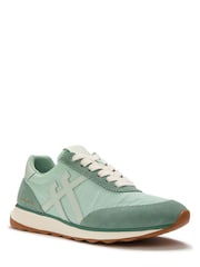 FitFlop Green Pantone Retro-Q FF Suede Trainers - Image 2 of 5