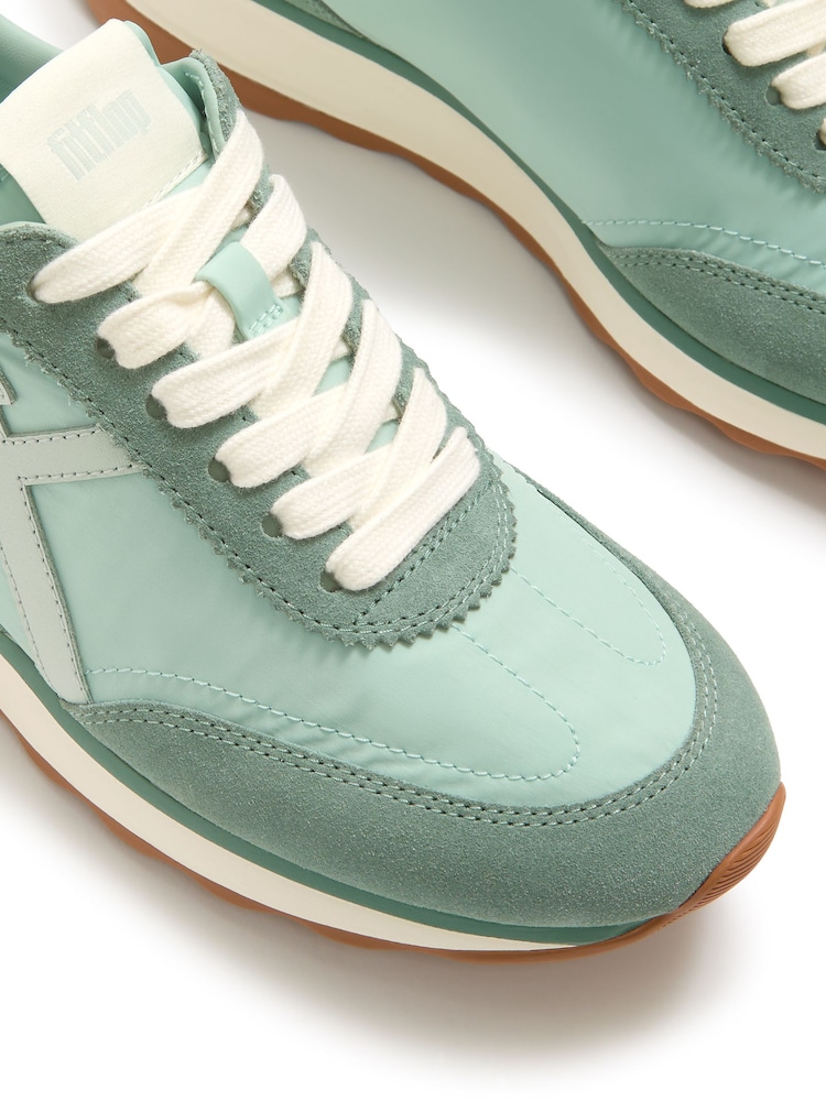 FitFlop Frosty Green x Pantone Retro-Q FF Suede Trainers - Image 7 of 7 FitFlop Frosty Green x Pantone Retro-Q FF Suede Trainers - Image 7 of 7