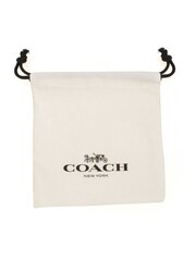 COACH Gold Signature Pavé Tea Rose Charm Huggies - Image 2 of 2