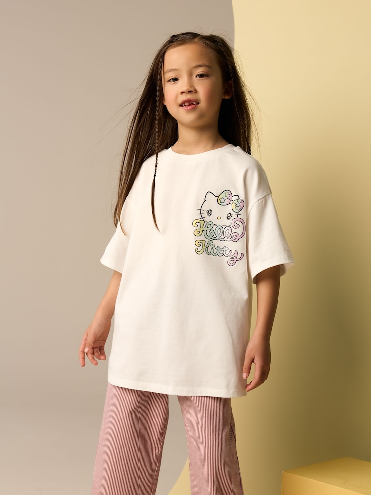 White Hello Kitty Oversized License T-Shirt (3-16yrs) - Image 2 of 7