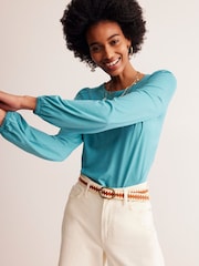 Boden Blue Supersoft Long Sleeve Top - Image 1 of 4