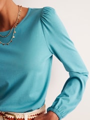 Boden Blue Supersoft Long Sleeve Top - Image 3 of 4
