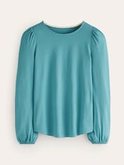 Boden Blue Supersoft Long Sleeve Top - Image 4 of 4