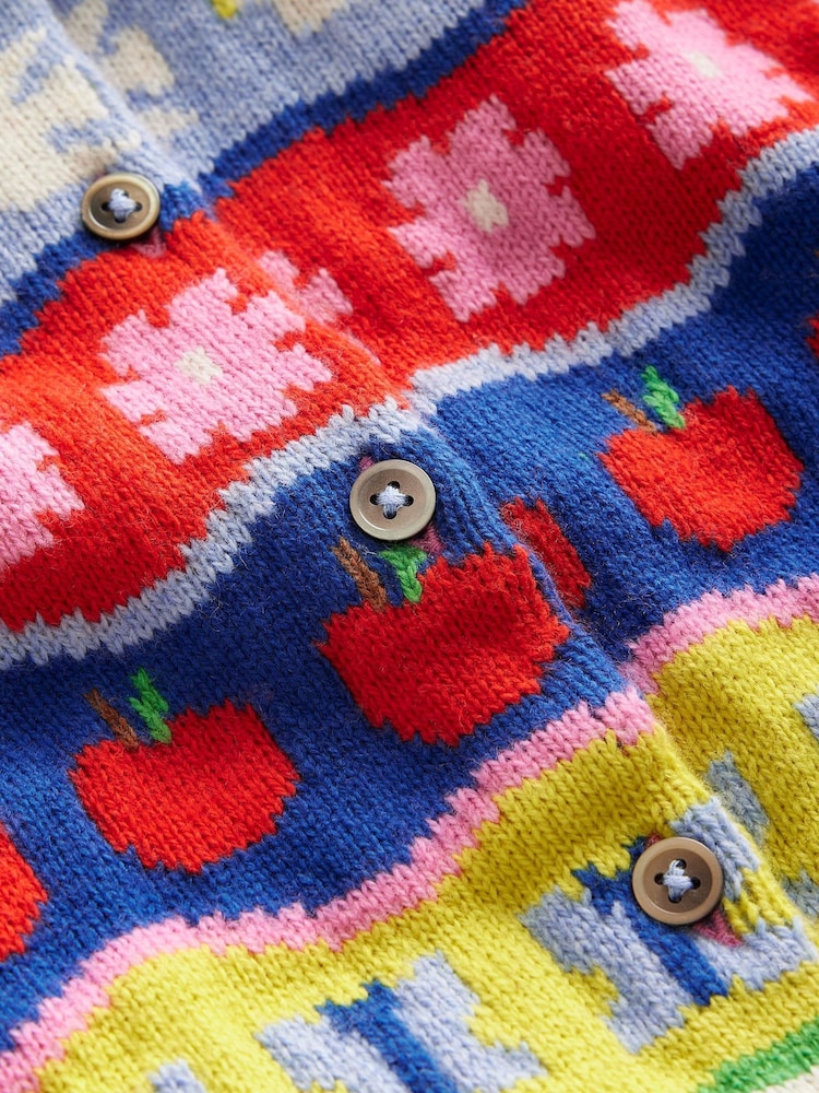 Boden Pink Edie Fairisle Pattern Cardigan - Image 4 of 4 Boden Pink Edie Fairisle Pattern Cardigan - Image 4 of 4