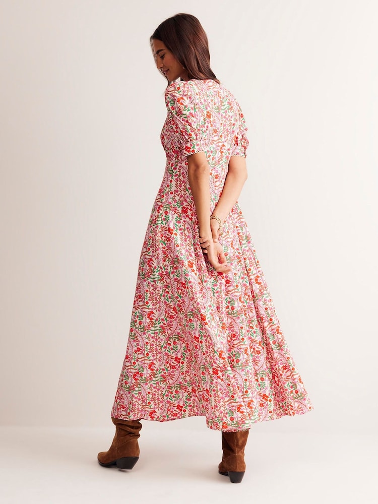 Boden Pink Godet Tea Dress - Image 2 of 5 Boden Pink Godet Tea Dress - Image 2 of 5