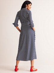 Boden Blue Camo Marcia Jersey Midi Shirt Dress - Image 4 of 6