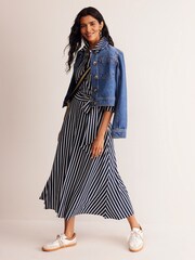 Boden Blue Camo Marcia Jersey Midi Shirt Dress - Image 5 of 6