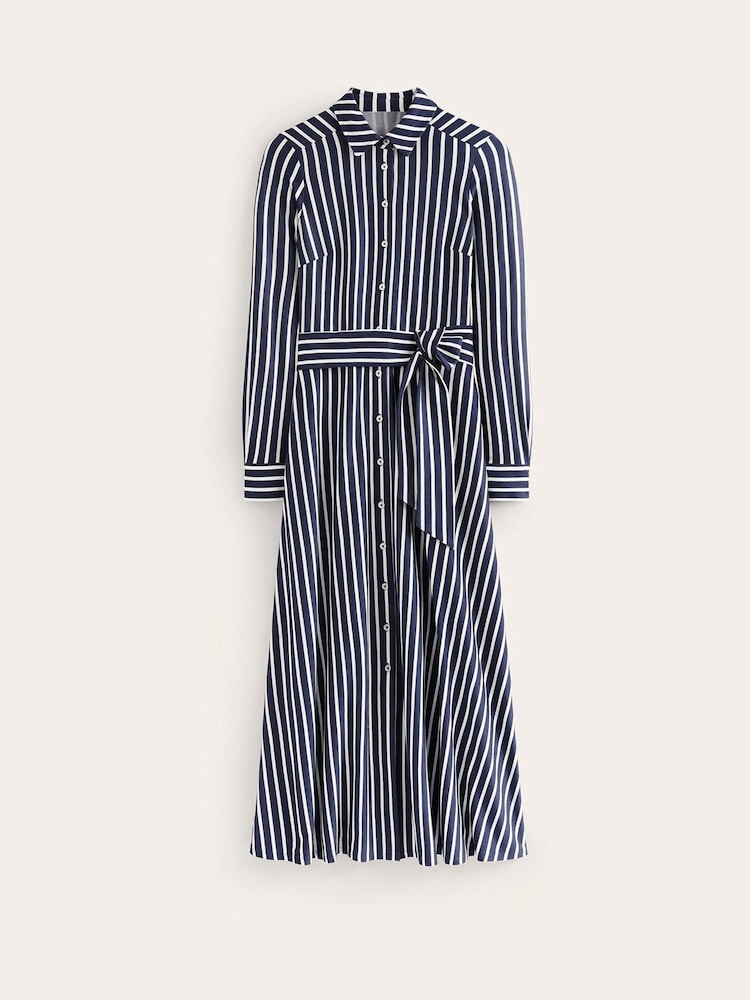 Boden Blue Camo Marcia Jersey Midi Shirt Dress - Image 6 of 6