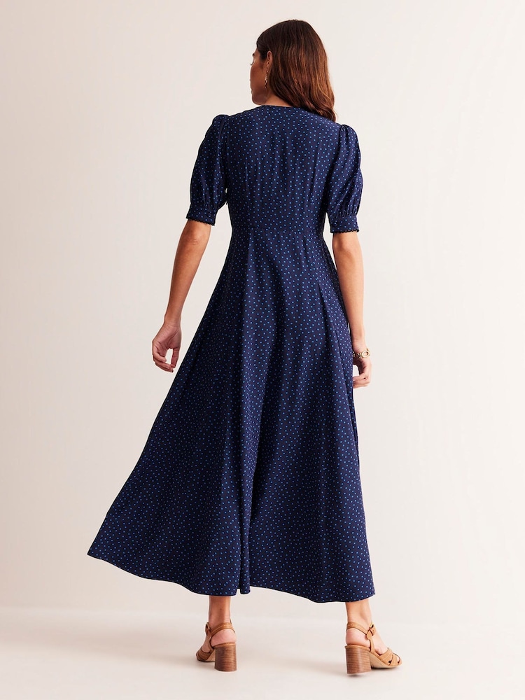 Boden Blue Godet Tea Dress - Image 2 of 5 Boden Blue Godet Tea Dress - Image 2 of 5