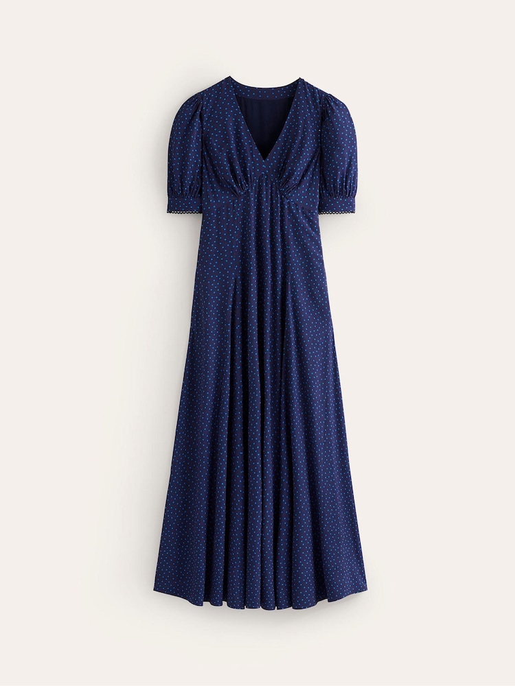 Boden Blue Godet Tea Dress - Image 5 of 5 Boden Blue Godet Tea Dress - Image 5 of 5