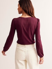 Boden Purple Supersoft Long Sleeve Top - Image 2 of 4