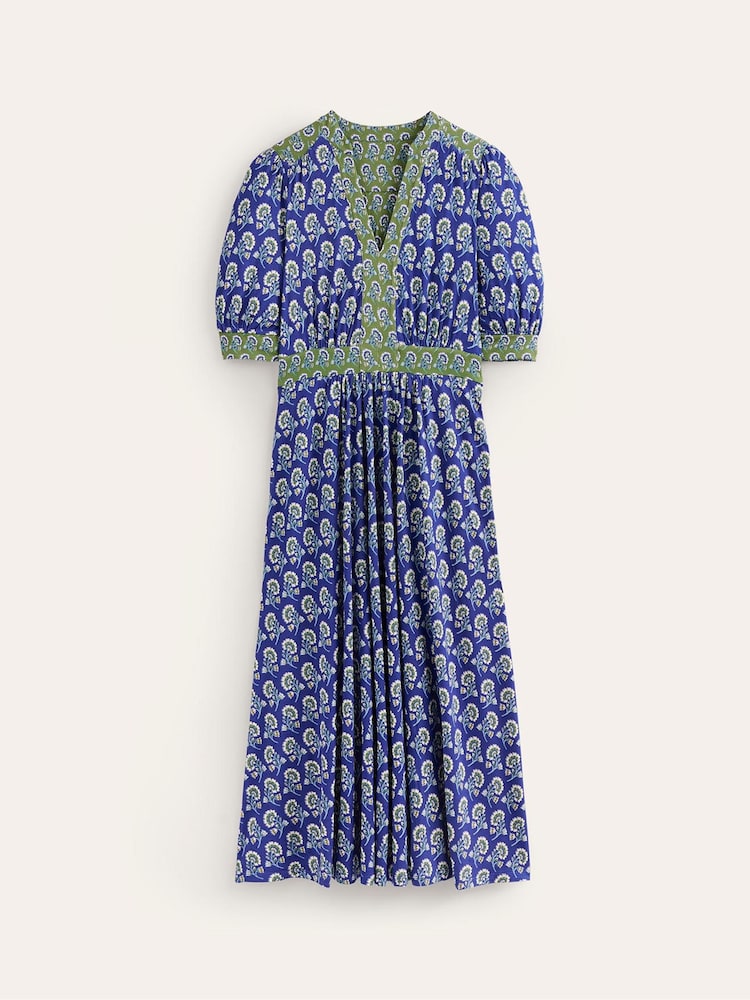 Boden Blue Lily Hotched Jersey Midi Dress - Image 5 of 5 Boden Blue Lily Hotched Jersey Midi Dress - Image 5 of 5