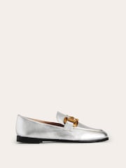 Boden Silver Iris Snaffle Loafers - Image 2 of 5