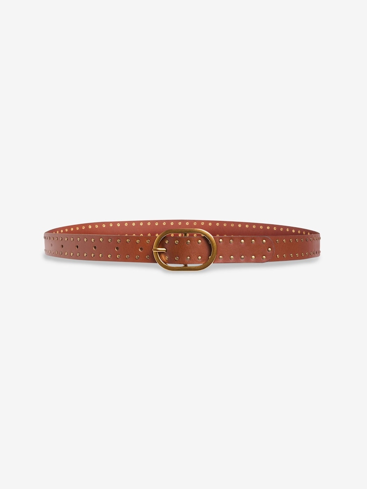 Boden Brown Studded Classic Belt - Image 2 of 3