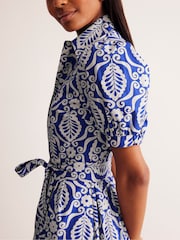Boden Blue Alexa Maxi 100% Cotton Shirt Dress - Image 3 of 6