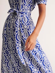 Boden Blue Alexa Maxi 100% Cotton Shirt Dress - Image 6 of 6