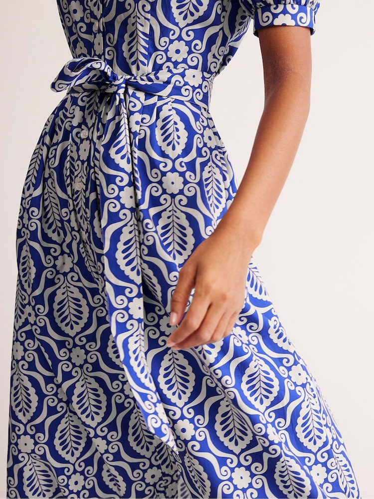Boden Blue Alexa Maxi 100% Cotton Shirt Dress - Image 6 of 6