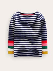 Boden Blue Ella Breton 100% Cotton T-Shirt - Image 1 of 3