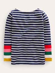 Boden Blue Ella Breton 100% Cotton T-Shirt - Image 2 of 3
