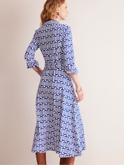 Boden Blue Marcia Jersey Midi Shirt Dress - Image 4 of 6