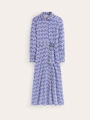 Boden Blue Marcia Jersey Midi Shirt Dress - Image 6 of 6