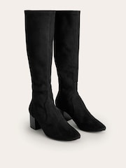 Boden Black Heeled Stretch Knee High Boots - Image 3 of 4