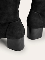 Boden Black Heeled Stretch Knee High Boots - Image 4 of 4