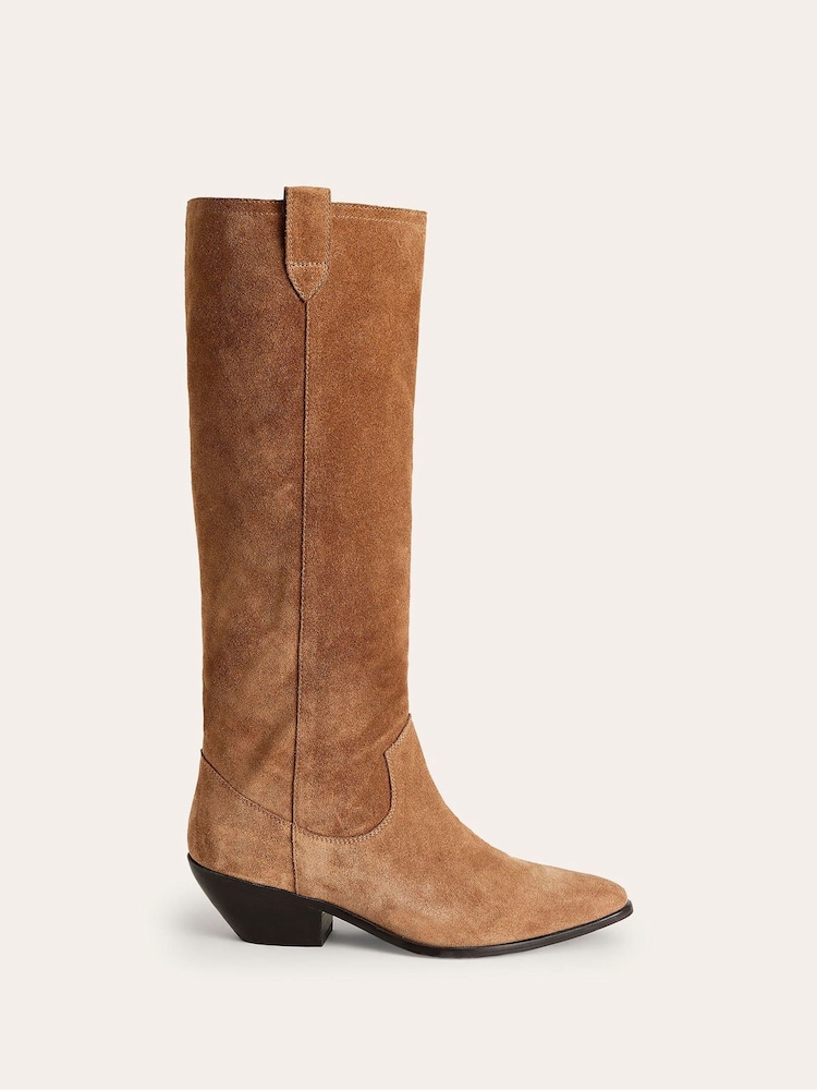 Boden Brown Western Knee High Boots - Image 2 of 4