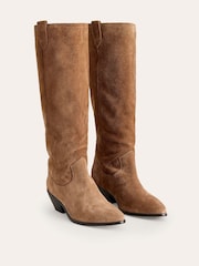 Boden Brown Western Knee High Boots - Image 3 of 4