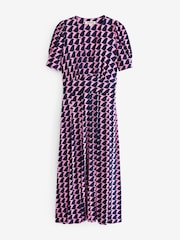 Boden Pink Kristen Pleated Jersey Dress - Image 6 of 6