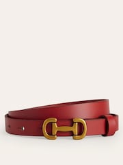 Boden Burgundy Iris Skinny Snaffle Trim Belt - Image 1 of 3