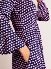 Boden Pink Flute Sleeve Jersey Dress - Image 4 of 5