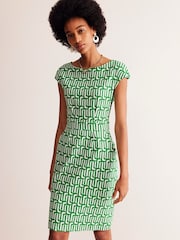 Boden Green Florrie 100% Cotton Jersey Dress - Image 1 of 5